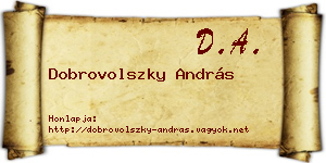 Dobrovolszky András névjegykártya