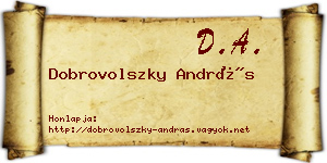 Dobrovolszky András névjegykártya